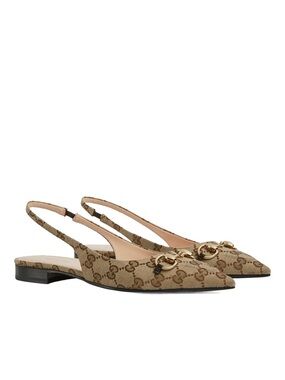 Gucci Horsebit Slingback Ballet Flats